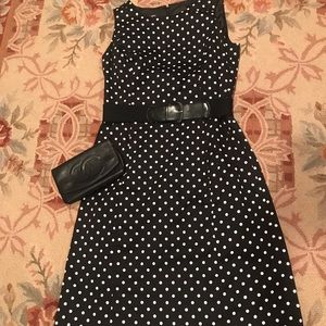 EVAN PICONE BLACK LABEL DRESS 10 includes red shiny belt